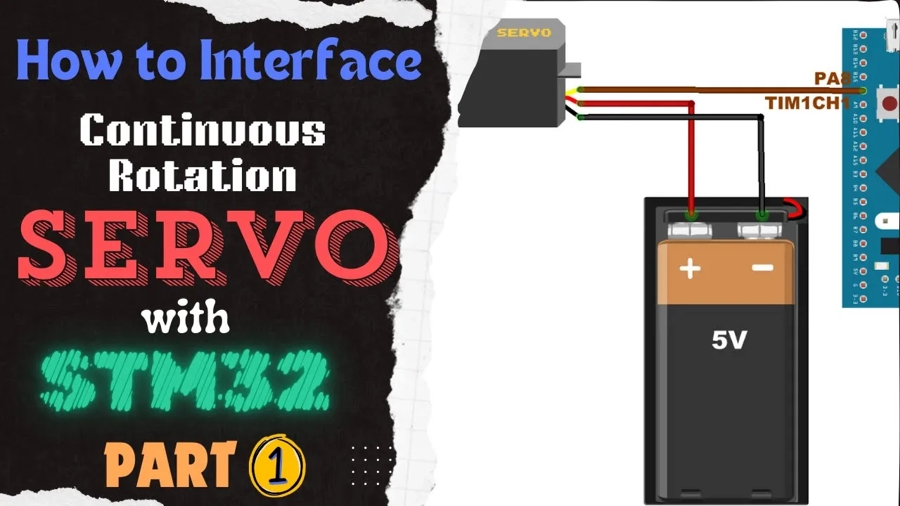 Interface Continuous‑Rotation Servo with STM32 PWM