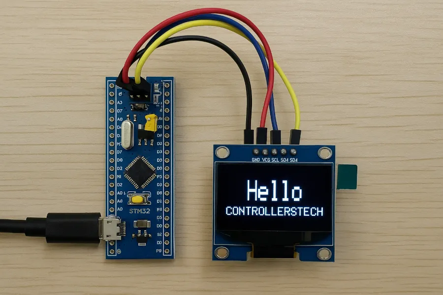 Interface SH1106 1.3″ OLED with STM32 via I2C