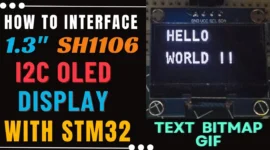 Interface SH1106 1.3″ OLED with STM32 via I2C