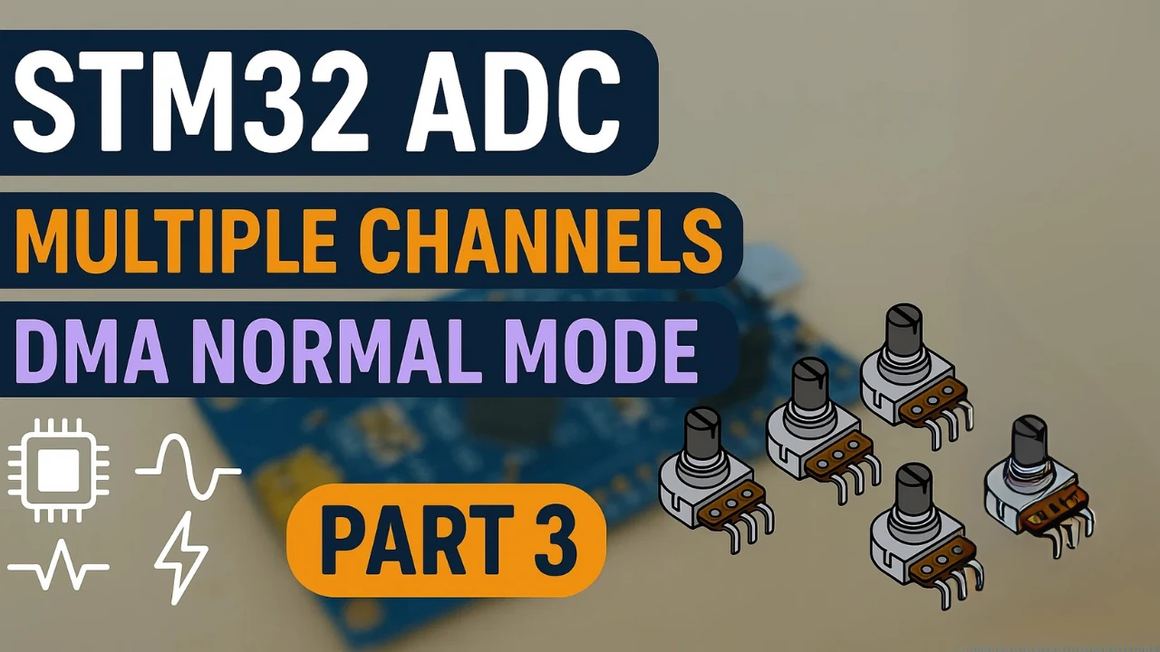 STM32 ADC Multiple Channels Using DMA Normal Mode