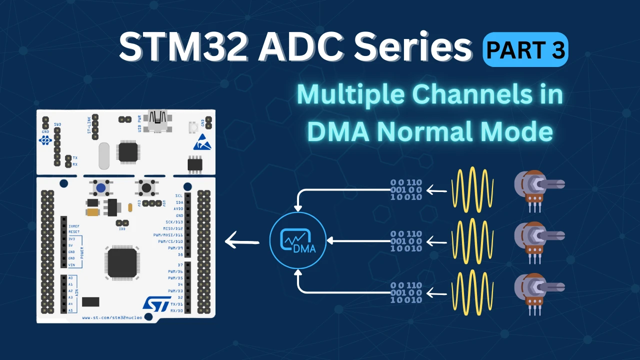 STM32 ADC Multiple Channels Using DMA Normal Mode