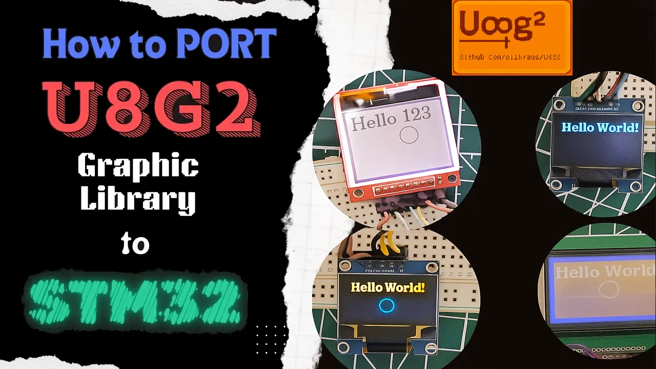 Port U8G2 Graphics Library to STM32 – Step‑by‑Step