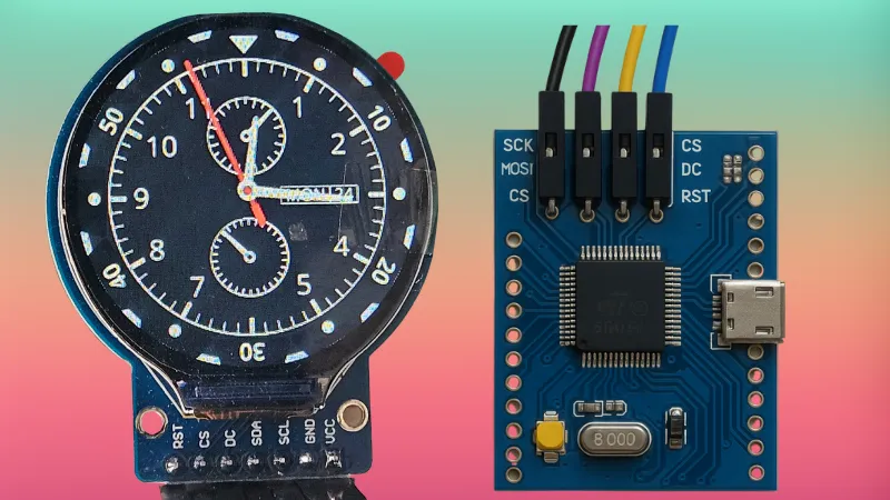 Round TFT analog clock STM32