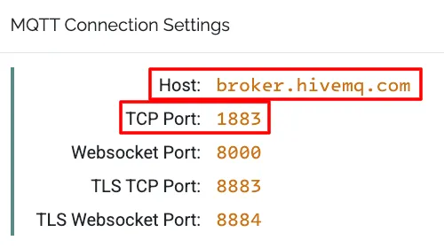 MQTT Connection Settings