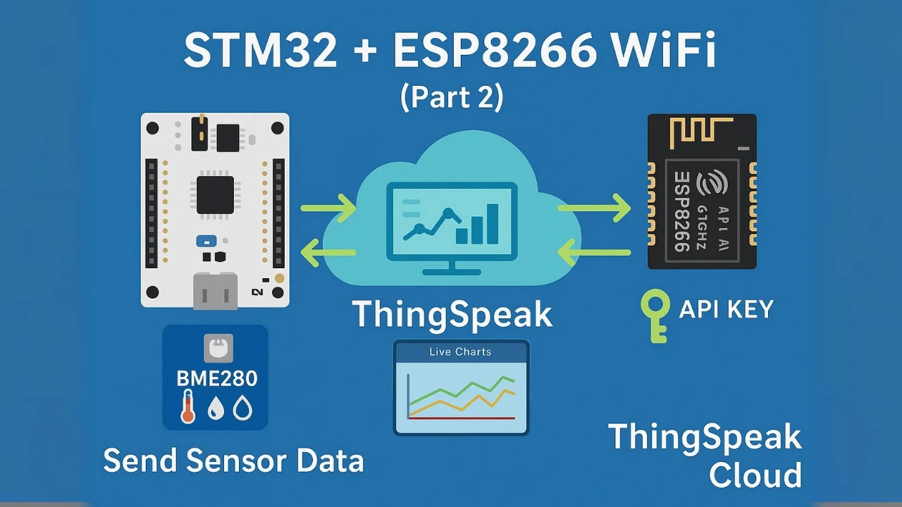 STM32 ESP8266 ThingSpeak Tutorial – Send Sensor Data to Cloud