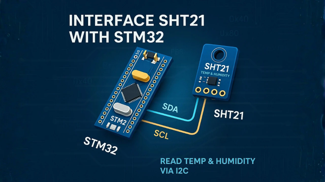 Interface SHT21 Temperature and Humidity Sensor with STM32 using I2C
