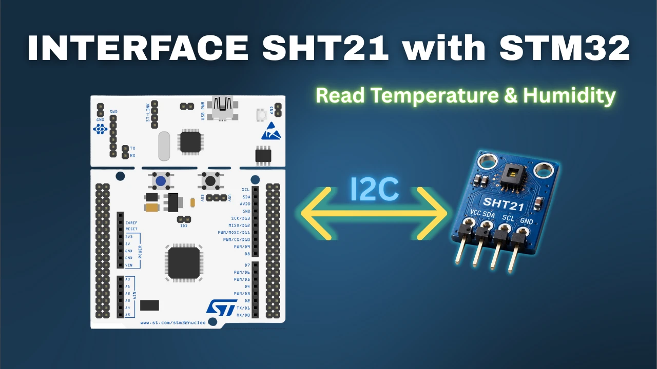 Interface SHT21 Temperature and Humidity Sensor with STM32 using I2C