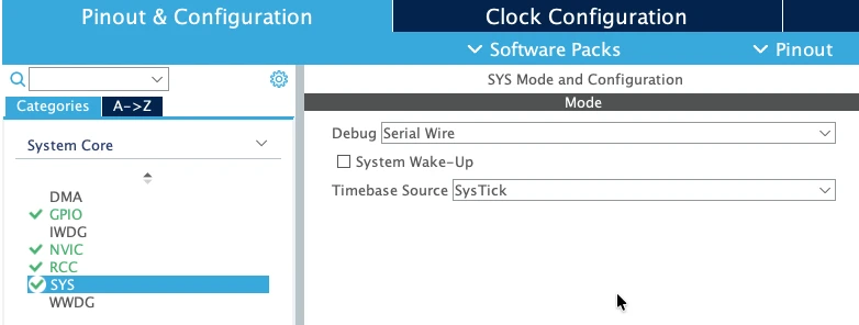 Enable serial wire debug in STM32F103