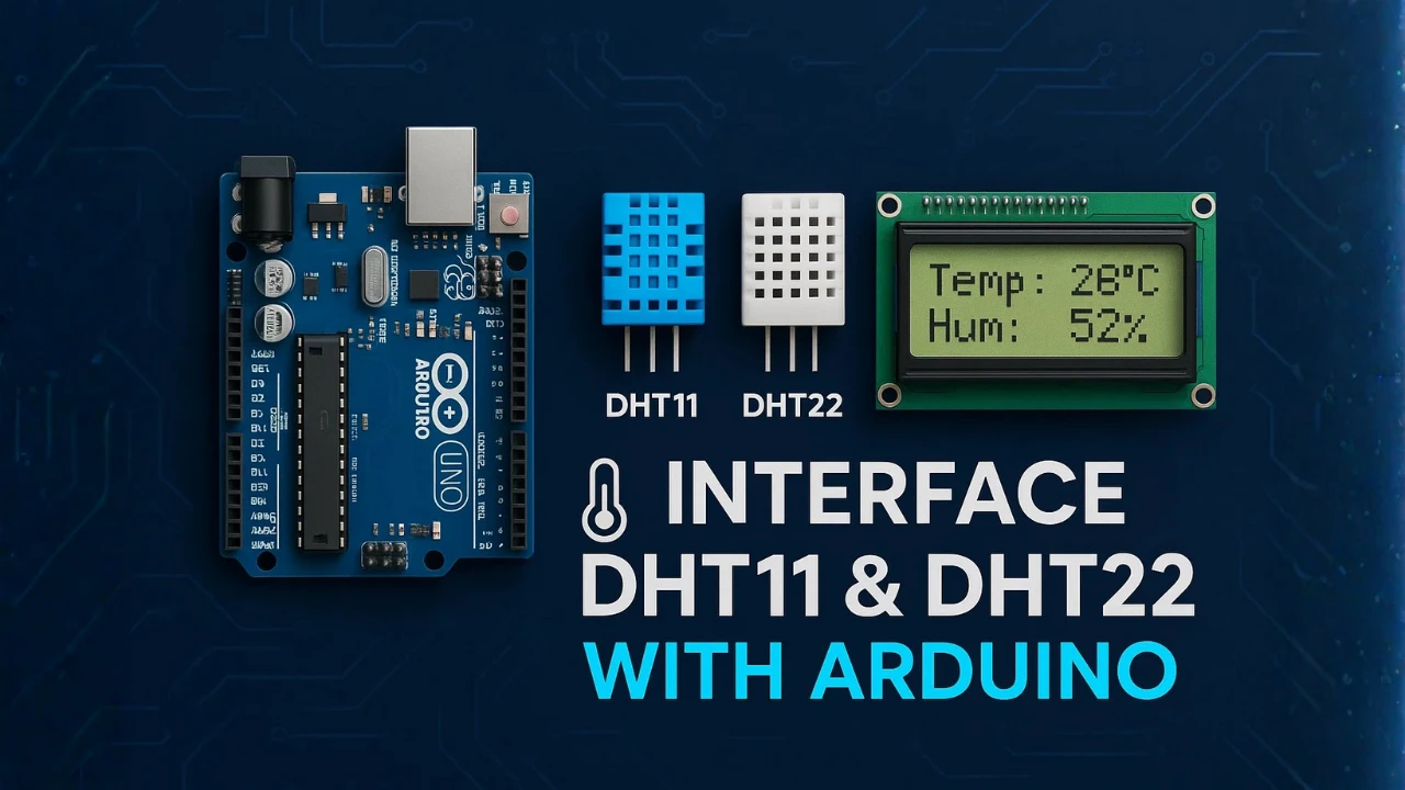 Interface DHT11 and DHT22 Sensors with Arduino