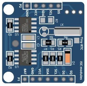 DS1307 TinyRTC module breakout board.
