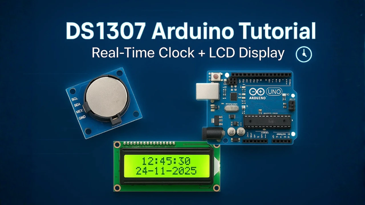 DS1307 Real-Time Clock (RTC) Interfacing with Arduino and LCD1602 I2C