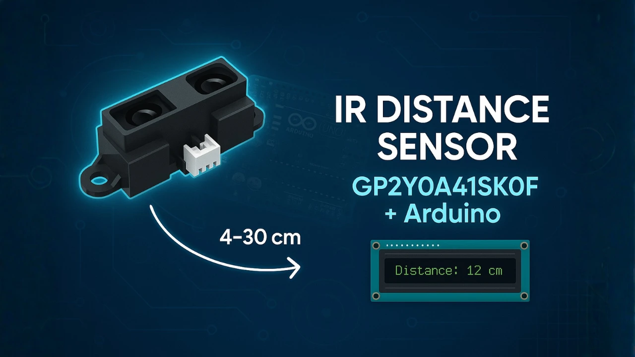 GP2Y0A41SK0F Arduino Tutorial: Measure Distance with Serial Monitor and LCD1602 I2C