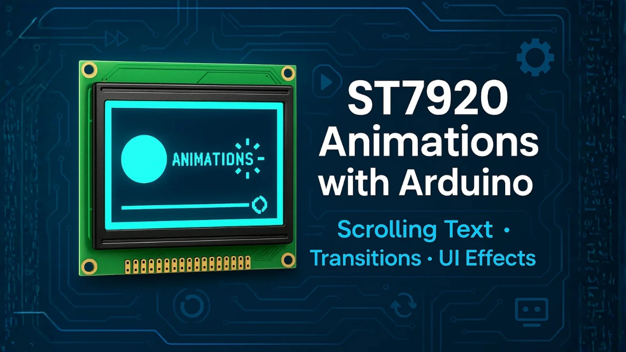 ST7920 Arduino Tutorial Scrolling, Animations & Smooth Screen Transitions with U8g2