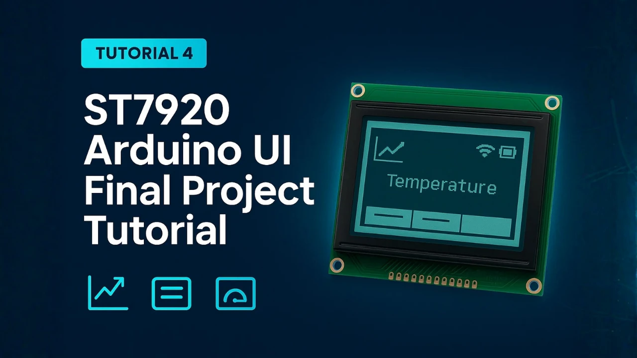 ST7920 Arduino Projects: Build Real-Time Graphs, Menus, and a Complete UI Dashboard