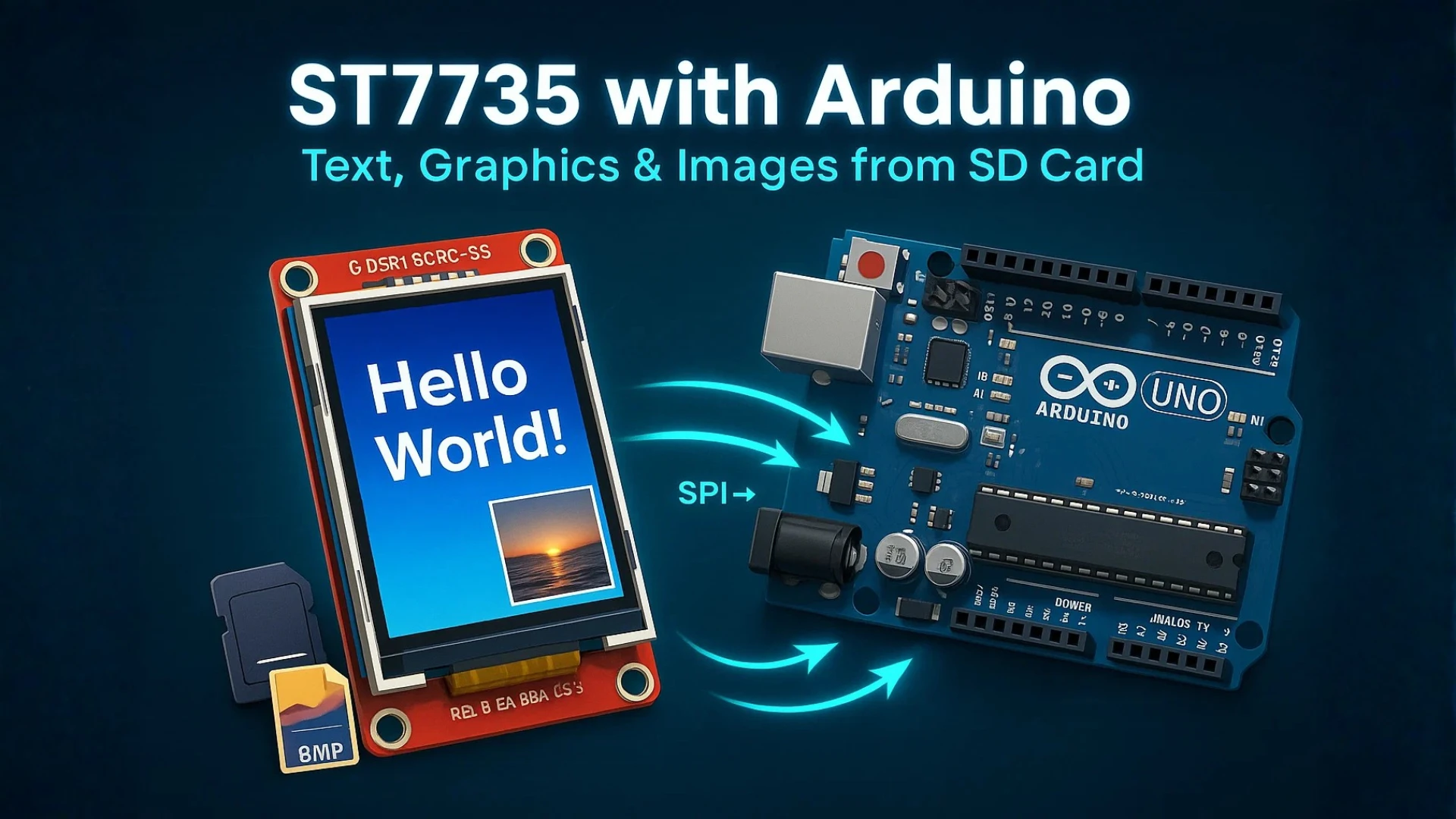 How to Interface ST7735 TFT Display with Arduino