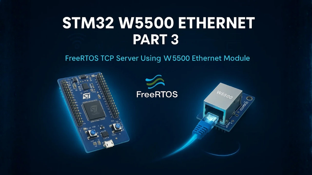 STM32 W5500 TCP Server with FreeRTOS