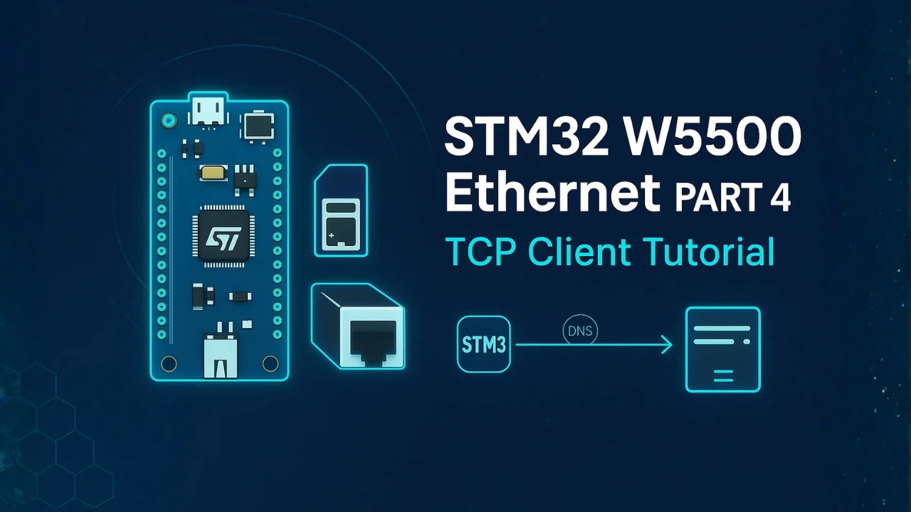 STM32 W5500 TCP Client Tutorial (Using Static IP and DNS)