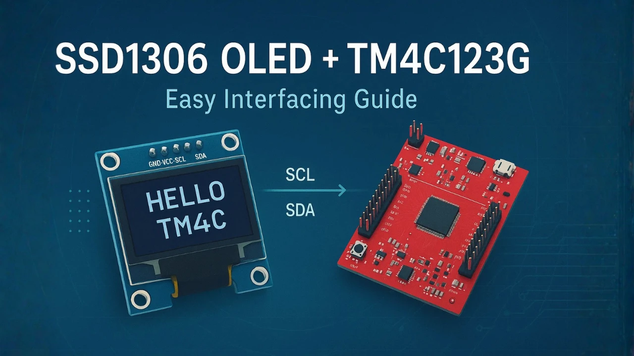 Interfacing SSD1306 0.96” OLED Display with TM4C123G Tiva C