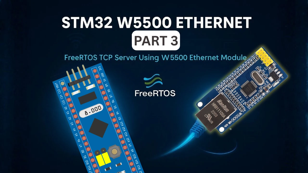 STM32 W5500 TCP Server with FreeRTOS