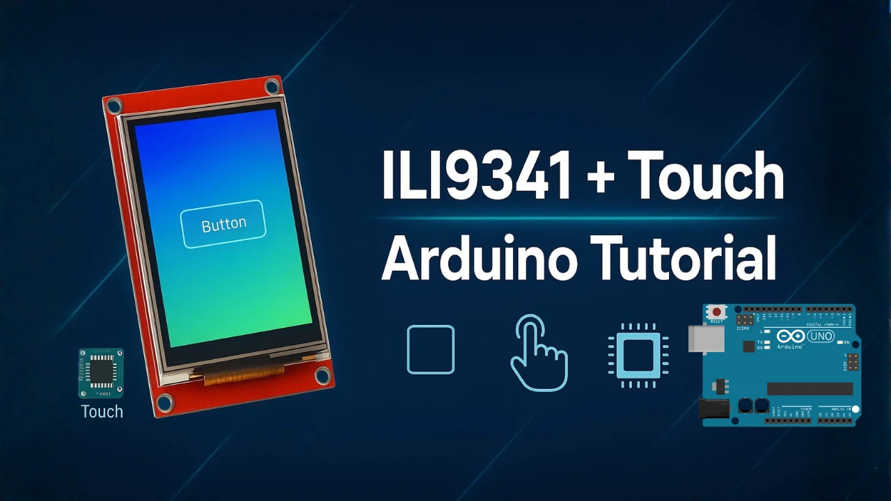 Arduino ILI9341 Display Tutorial with Touch Screen (XPT2046): Step-by-Step Guide