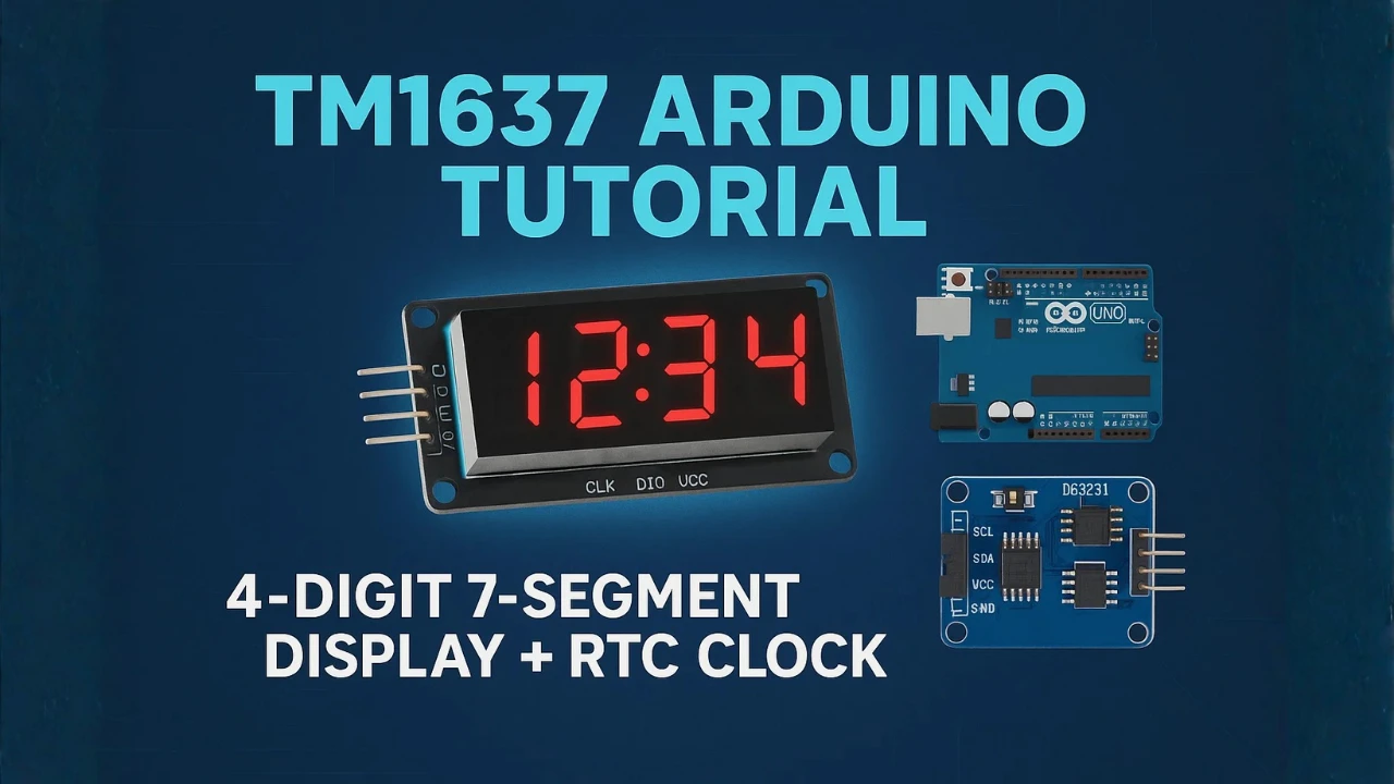 Interface TM1637 4-Digit 7-Segment Display with Arduino