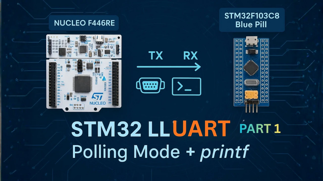 STM32 UART Transmit Tutorial using LL Drivers (Polling Mode)