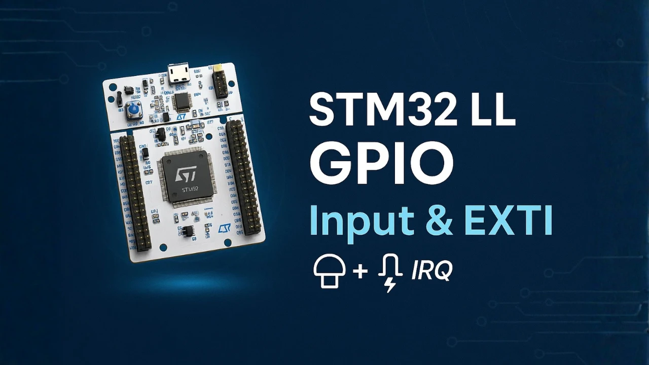 STM32 LL GPIO Input and Interrupts (EXTI): Button Press Tutorial