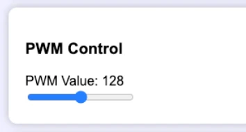 PWM control section on STM32 Http webserver using W5500 module.