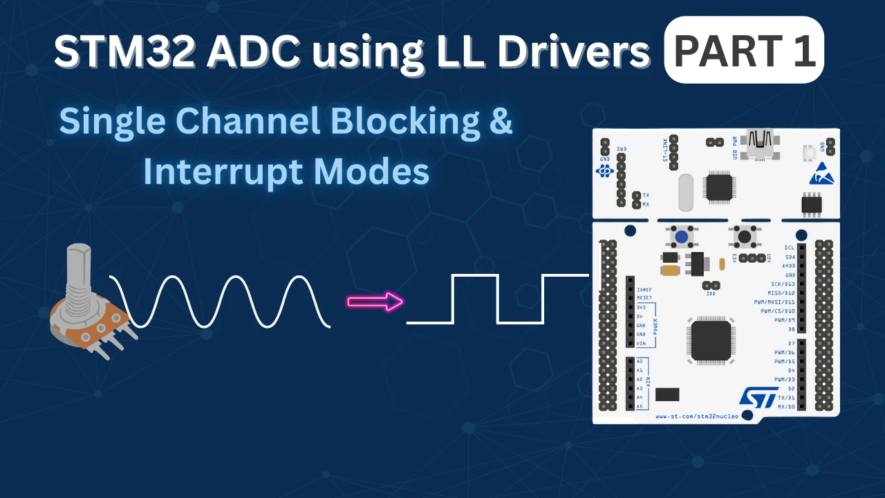 STM32 ADC Single Channel Using LL Drivers (Blocking and Interrupt Mode)