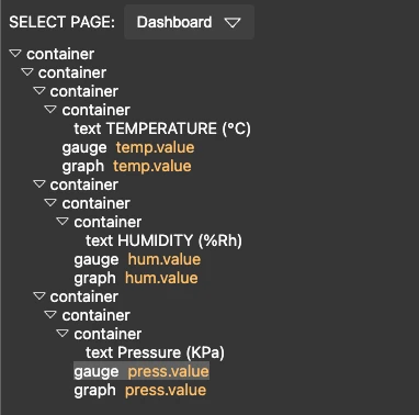 images shows the Element configurations for mongoose wizard