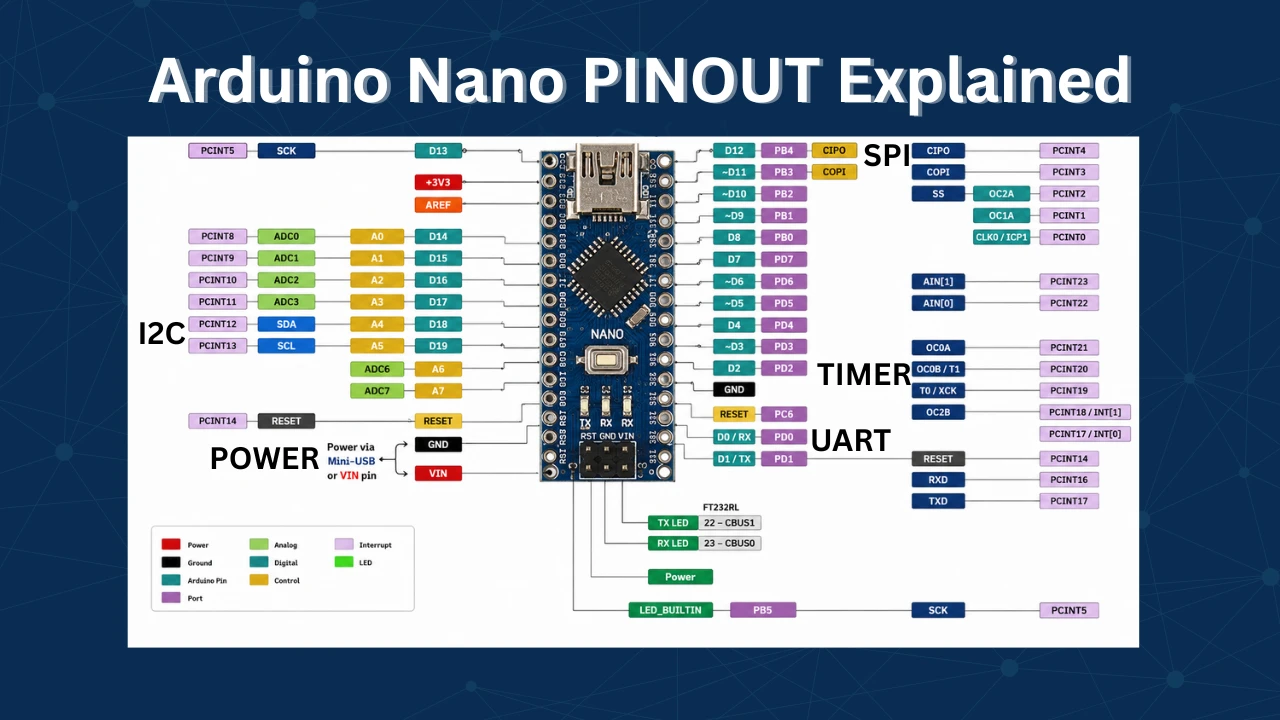 Arduino Nano Pinout – Complete Guide with Diagram