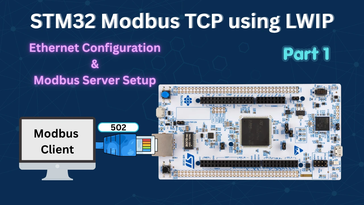STM32 Modbus TCP Server using LWIP – Part 1: Ethernet Setup and Basic Server