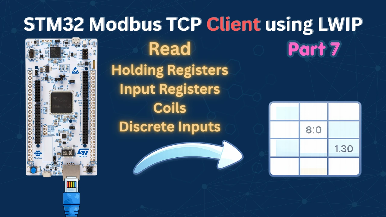 STM32 Modbus TCP Client using LWIP – Part 7: Reading Registers and Coils